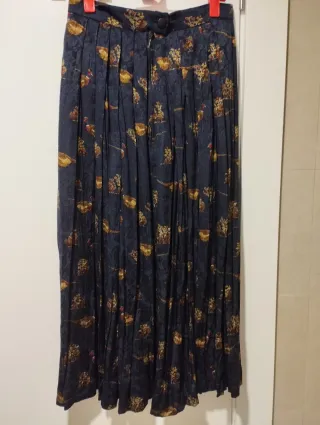 Falda larga Petra Wiechmann estampado aves