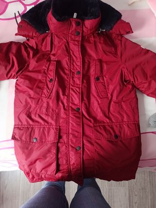 Chaquetón unisex rojo y negro