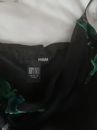 Vestido largo fiesta negro y verde