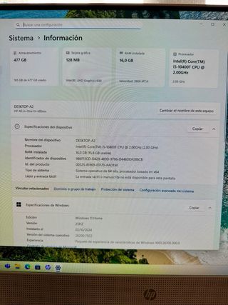 HP All-in-One 24” i5 16GB