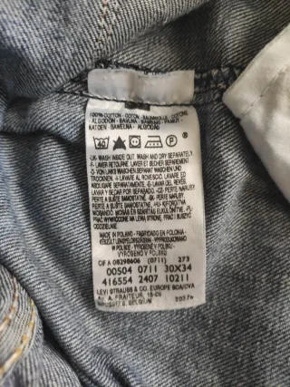 Levi's Jeans Azules 504 Talla: W30 L34 (Vintage)