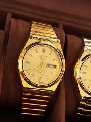 Reloj Seiko 5 Automático Dorado