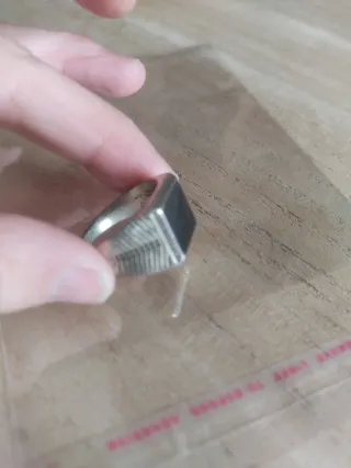 Anello uomo acciaio misura 23 smaltato nero