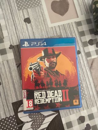 PS4 Slim Negra + Mando + Red Dead Redemption 2