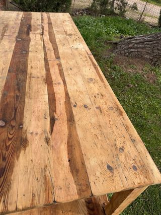 Mostrador de madera rústico