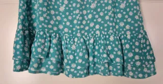 Falda Volantes Verde y Blanca Talla S