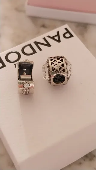Lote 2 Charms Pandora Plata