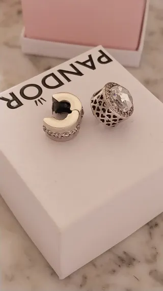 Lote 2 Charms Pandora Plata