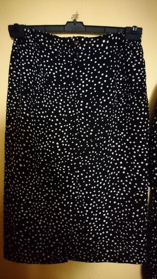 Traje mujer 2 piezas blusa y falda talla 46/48