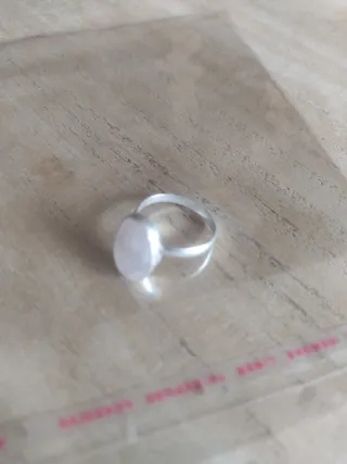Anello Quarzo Rosa Argento 925 Misura 19