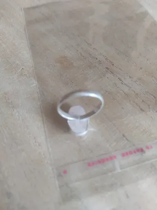 Anello Quarzo Rosa Argento 925 Misura 19