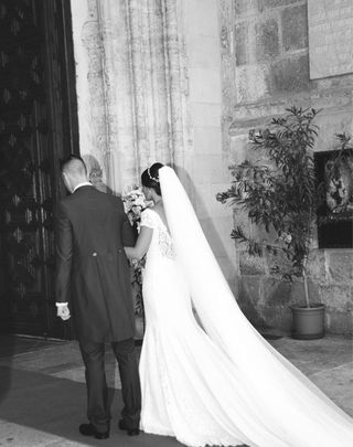 Vestido de Novia Talla 38 y Velo de tul