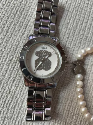Reloj y pulsera osito acero