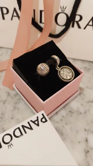 Lote 2 Charm Pandora Plata