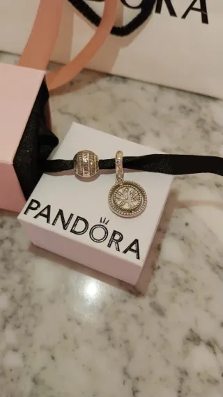 Lote 2 Charm Pandora Plata