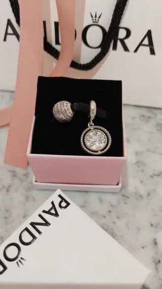 Lote 2 Charm Pandora Plata