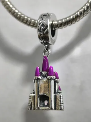 Colgante Castillo Morado Plata 925