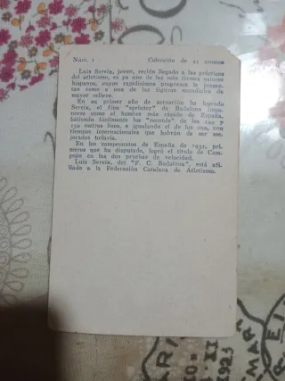 Estampas Colección Atletismo LUIS SEREIX