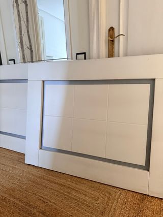 Cabecero de madera y yute