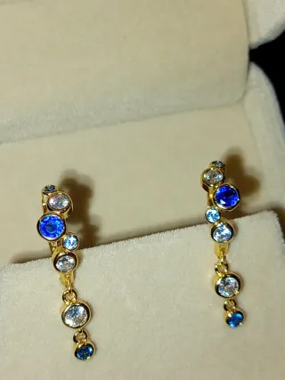 Pendientes Aro Plata 925 con moissanita