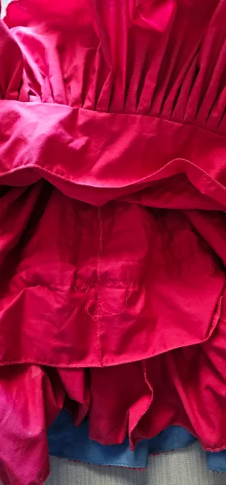 Vestido de flamenca azul con volantes