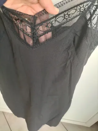 Guess Abito Sottoveste Nero Pizzo