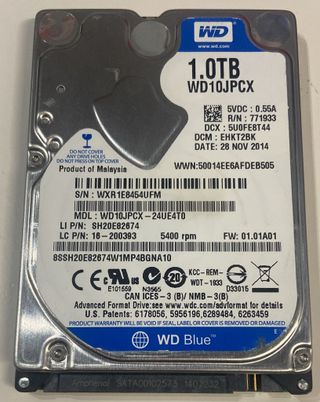 Disco Duro WD 1TB WD10JPCX SATA III