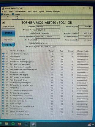 Disco Duro Toshiba MQ01ABF050 500GB