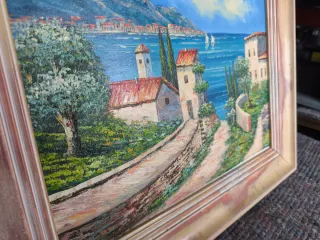 Pareja de óleos sobre lienzo enmarcados