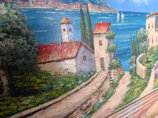 Pareja de óleos sobre lienzo enmarcados