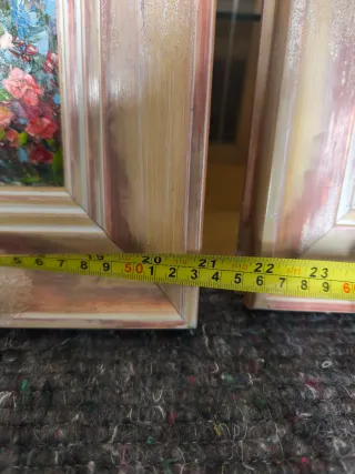 Pareja de óleos sobre lienzo enmarcados