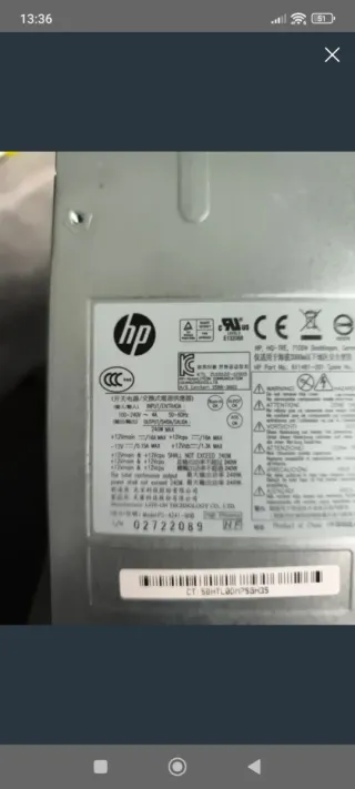 Fuente de Alimentación HP 240W