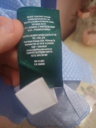 Camisa Ralph Lauren Talla 17/43 Azul