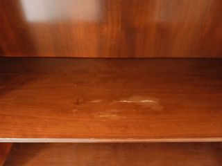 Mueble librería comedor madera y cristal