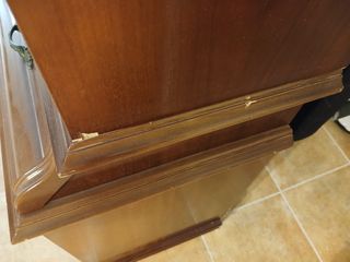 Mueble librería comedor madera y cristal