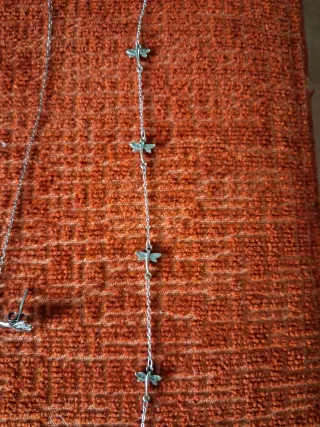 Conjunto plata: pendientes, cadena y pulsera