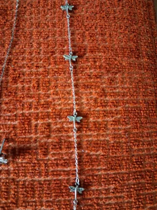 Conjunto plata: pendientes, cadena y pulsera