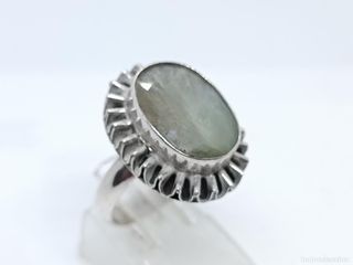 Anillo Plata raíz esmeralda