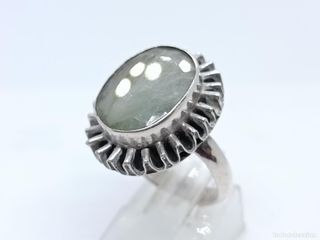 Anillo Plata raíz esmeralda