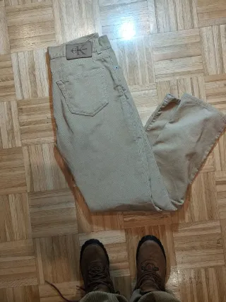 Pantalones Calvin Klein Corduroy Beige W32