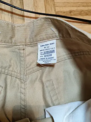 Pantalones Calvin Klein Corduroy Beige W32