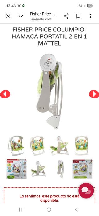 Columpio-Hamaca Fisher-Price 2 en 1