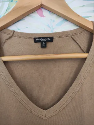 Camiseta Massimo Dutti marrón sin mangas