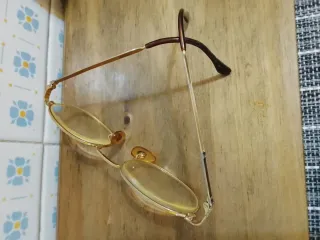 Occhiali da vista vintage oro e marrone