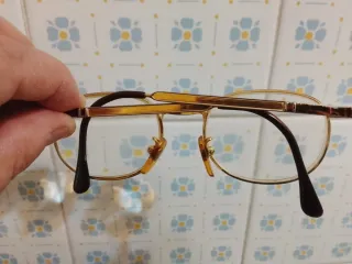 Occhiali da vista vintage oro e marrone