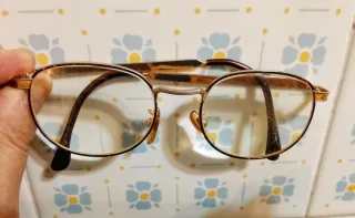 Occhiali da vista vintage oro e marrone