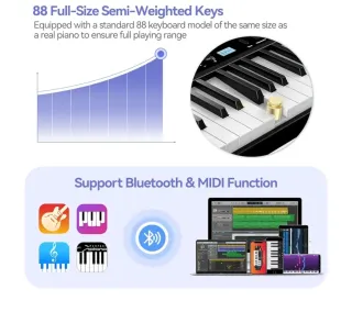 Tastiere digitali 88 tasti pieghevole