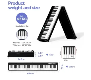Tastiere digitali 88 tasti pieghevole
