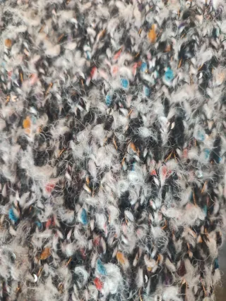 Chaqueta larga punto multicolor