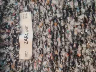 Chaqueta larga punto multicolor